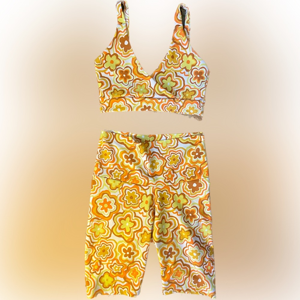 Dazey LA Daisy Biker shorts and swim/stretch tank